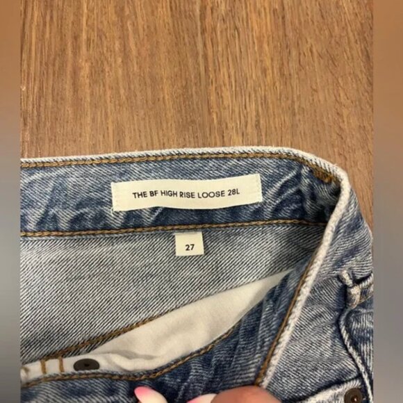Aritzia - Denim Forum The Boyfriend High Rise Loose 28l size 27 - Picture 13 of 14
